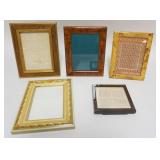 1042	VINTAGE PHOTO FRAME ASSORTMENT, LARGEST APPROXIMATELY 7 1/2 IN X 9 1/2 IN OVERALL