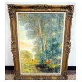 1084	STEFANO SIDERIS FRAME ABSTRACT LANDSCAPE ON CANVAS, APPROXIMATELY 32 IN X 45 IN OVERALL