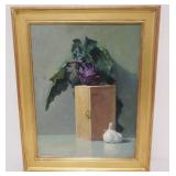 1090	THOMAS BUECHNER OIL PAINTING ON CANVAS, STILL LIFE, APPROXIMATELY 16 IN X 20 IN OVERALL