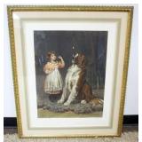 1094	LARGE FRAMED AND MATTED ENGRAVING *PAID FOR* BY R.B. PARKER, APPROXIMATELY 30 IN X 36 IN OVER A