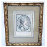 1097	FRAMED PRINT WITH IMAGE OF MADAME SAINT HUBERTY, APPROXIMATELY 10 IN X 12 IN OVERALL