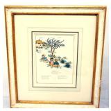 1101	KATE GREENAWAY FRAMED AND MATTED PRINT WITH CHILDRENS VERSE AND ILLUSTRATION, APPROXIMATELY 14 