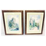 1104	FRAMED AND MATTED PRINTS OF CASTLE DATED 1862