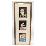 1107	PAUL JOACOULET WOOD BLOCK PRINT, FRAMED AND MATTED, APPROXIMATELY 12 IN X 30 IN OVER ALL