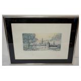 1117	RUSSIAN SIGNED PRINT, APPROXIMATELY 16 IN X 21 IN OVERALL