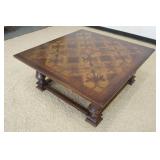 1159	INLAID WALNUT COCKTAIL TABLE, APPROXIMATELY 48 IN SQ X 20 IN H