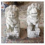 1190	PAIR OF MARBLE GARDEN FOO DOGS