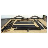 1195	BLACK LACQUERED 4 POSTER BED WITH PAGODA STYLE TOP FOR PARTS OR RETORATION
