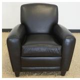 1206	ETHAN ALLEN LEATHER CLUB CHAIR, APPROXIMATELY 34 IN X 33 IN X 36 IN H
