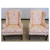 1209	STICKLEY COLONIAL WILLIAMSBURG MATCHED PAIR OF WING BACK CHAIRS, EACH APPROXIMATELY 31 IN X 31 