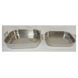 1213	ALL CLAD COOKWARE, LARGEST PIECE APPROXIMATELY 17 IN X 14 IN X 3 /2 IN