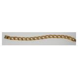 1066	DOUPLAY 1 M GERMANY LINK BRACELET, GOLD TONE, APPROXIMATELY 8 IN 