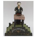 1092	BOOK OF KNOWLEDGE *MAGICIAN BANK*, APPROXIMATELY 7IN X 4 IN X 9 IN H
