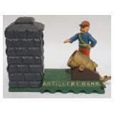 1095	BOOK OF KNOWLEDGE *ARTILLERY BANK*  BANK, APPROXIMATELY 8 IN X 4 IN X 6 1/2 IN H