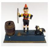 1107	BOOK OF KNOWLEDGE *TRICK DOG* MECHANICAL BANK, APPROXIMATELY 9 IN X3 IN X 8 IN H