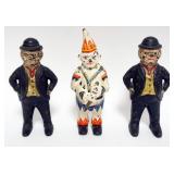 1117	CAST IRON FIGURAL BANKS, TALLEST APPROXIMATELY 6 IN H