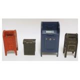 1127	CAST IRON AND TIN U.S. MAIL BOX  STILL BANKS, TALLEST APPROXIMATELY  IN H