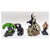 1175	GROUP OF ASSORTED FIGURES INCLUDING INCREDIBLE HULK, BLADE, CONSTANTINE AND RIDDICK, TALLEST AP