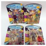 1178	STAR TREK THE NEXT GENERATION PLAYMATES, 1992, 4 FIGURES IN BLISTER PACKS, EACH APPROXIMATELY 1
