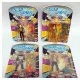 1179	STAR TREK THE NEXT GENERATION PLAYMATES, 1992, 4 FIGURES IN BLISTER PACKS, EACH APPROXIMATELY 1