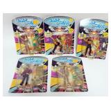 1180	STAR TREK THE NEXT GENERATION PLAYMATES, 1992, 5 FIGURES IN BLISTER PACKS, EACH APPROXIMATELY 1