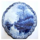 LARGE ROYAL DELFT *APPLIQUE* PLAQUE, JT&L CA 1900, APPROXMATELY 13 3/4 IN X 15 1/4 IN