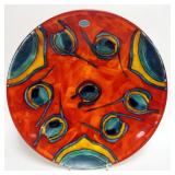 1002	POOLE POTTERY HAND PAINTED CHARGER, APPROXIMATELY 15 3/4 IN
