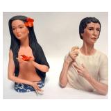 1008	LAZLO ISPANKY PORCELAIN FIGURES, GROUP OF 2, EACH APPROXIMATELY 12 IN HIGH