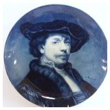 1021	LARGE DELFT CHARGER, IMAGE OF REMBRANT, APPROXIMATELY 16 IN