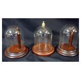 1156	3 POCKET WATCH DOME HOLDERS, EACH APPROXIMATELY 5 1/2 IN HIGH