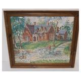 1166	JOSEPH GAUGLER ARTIST SIGNED PRINT DEPICTING AARON BURR AT THE HERMTAGE, APPROXIMATELY 28 IN X 