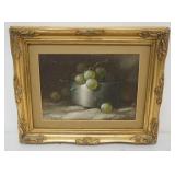 1173	OIL DONALD F ALLAN PAINTING ON BOARD STILL LIFE, APPROXIMATELY 9 IN X 11 IN OVERALL