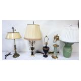 1184	GROUP OF ASSORTED DECORATIVE TABLE LAMPS, TALLEST APPROXIMATELY 30 IN H