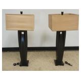 1194	PAIR OF FINE ART LAMPS, MODERN STYLE TALL TABLE LAMPS, APPROXIMATELY 39 IN H