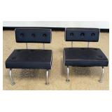 1202	PAIR OF MODERN STYLE CHAIRS, EACH APPROXIMATELY 25 IN X 29 IN X 25 IN H
