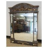 1220	DISTRESSED FINISHED HANGING MIRROR, APPROXIMATELY 42 IN X 56 IN