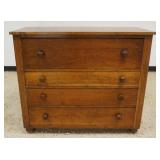1231	EMPIRE SOLID CHERRY GRADUATED 4 DRAWER CHEST, APPROXIMATELY 43 IN X 18 IN X 37 IN H