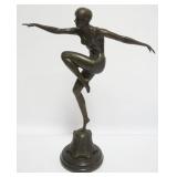 1001	F. PREISS CONTEMPORARY BRONZE *CON BRIO* ART DECO WOMAN, APPROXIMATELY 18 IN H