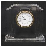 1015	WATERFORD CRYSTAL CLOCK, APPROXIMATELY 2 IN X 7 IN X 6 IN H