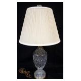 1019	WATERFORD CRYSTAL TABLE LAMP, APPROXIMATELY 30 IN H