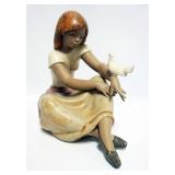 1042	LLADRO FIGURE *WATCHING THE DOVE* APPROXIMATELY 12 IN X 6 IN X 14 IN