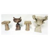 1051	GROUP OF ASSORTED DECORATIVE AND ACCENT PIECES, COMPOSITE AND CERAMIC, LARGEST APPROXIMATELY 15
