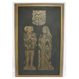 1069	VINTAGE MIDEIVAL FRAMED IMAGE, APPROXIMATELY 29 IN X 44 IN