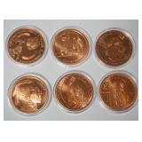 1084	1 OZ COPPER ROUND .999 FINE COPPER ROUND