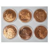 1086	1 OZ COPPER ROUND .999 FINE COPPER ROUND