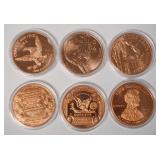 1090	1 OZ COPPER ROUND .999 FINE COPPER ROUND