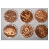 1092	1 OZ COPPER ROUND .999 FINE COPPER ROUND