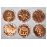 1093	1 OZ COPPER ROUND .999 FINE COPPER ROUND