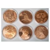 1096	1 OZ COPPER ROUND .999 FINE COPPER ROUND