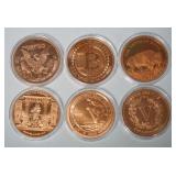 1097	1 OZ COPPER ROUND .999 FINE COPPER ROUND